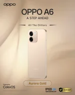 Oppo A6 Aurora Gold Design